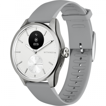 Withings Withings Scanwatch 2 / 42mm (Activity, Sleep Tracker, ECG, Temperature, SPO2 / Stainless steel, fkm wristband, sapphire glass) - White